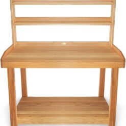 All Things Cedar 47-in x 61-in x 24-in Natural Cedar Potting Bench