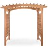 All Things Cedar 7.83-ft W x 7.25-ft H Arched Natural Wood Cedar Garden Arbor