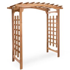 All Things Cedar 5.92-ft W x 7.25-ft H Arched Natural Wood Cedar Garden Arbor