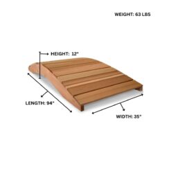 All Things Cedar 8-ft Natural Cedar Cedar Garden Bridge