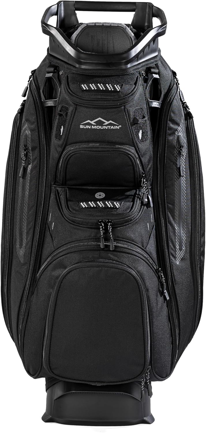 Sun Mountain Men's C130 Lightweight Cart Golf Bag, 14-Way Top, 2026 Model, Black