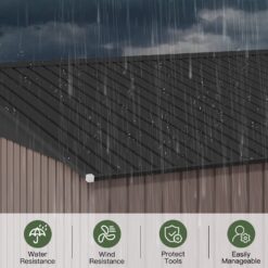 AOXUN 14-ft x 12-ft Economy Series Galvanized steel Metal Storage Shed