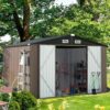 AOXUN 10-ft x 8-ft Economy Series Galvanized steel Metal Storage Shed