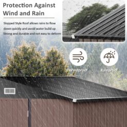 AOXUN 10-ft x 8-ft Economy Series Galvanized steel Metal Storage Shed