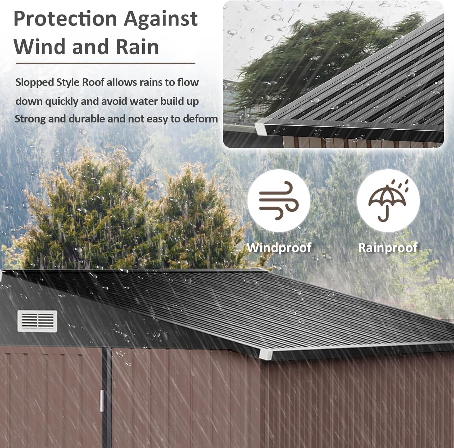 AOXUN 10-ft x 8-ft Economy Series Galvanized steel Metal Storage Shed
