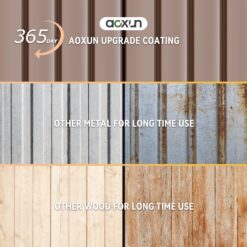 AOXUN 8-ft x 6-ft Economy Series Galvanized steel Metal Storage Shed (Floor Included)