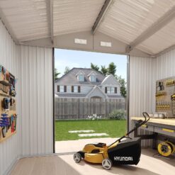 AOXUN 8-ft x 6-ft Economy Series Galvanized steel Metal Storage Shed