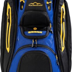 Sun Mountain Men's C130 Lightweight Cart Golf Bag, 14-Way Top, 2026 Model, Falcon Blue-Black-Citron