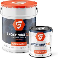 Ghostshield Epoxy Max 100-3 Gallon Kit -100% Solids Epoxy Floor Kit: Epoxy Resin Coating for Garage Floors and Warehouse Floors - Covers up to 150-450 Square Feet