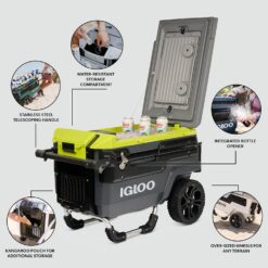 Igloo Trailmate Journey 70Qt Wheeled Cooler | Insulated Hard Shell Ice Chest