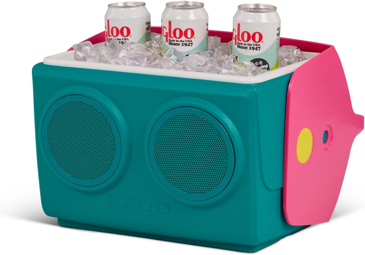 Igloo Kool Tunes Retro Bluetooth Boombox Cooler, 14 Qt Playmate Cooler with Speakers, Jade