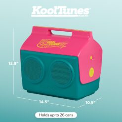 Igloo Kool Tunes Retro Bluetooth Boombox Cooler, 14 Qt Playmate Cooler with Speakers, Jade