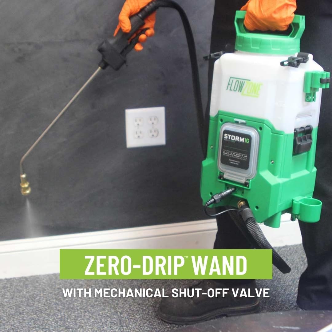 FlowZone Storm 1-Gallon Battery Powered Sprayer | SwapTank Electric Sprayer with 4-in-1 Nozzle