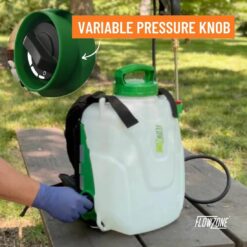 FlowZone Storm 2.5 Battery Powered Backpack Sprayer - Variable-Pressure 5-Position Electric Lawn & Garden Sprayer - 2.5 Gallon