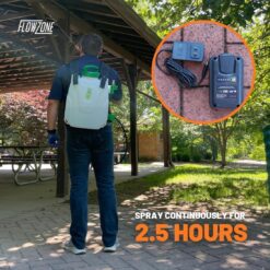 FlowZone Storm 2.5 Battery Powered Backpack Sprayer - Variable-Pressure 5-Position Electric Lawn & Garden Sprayer - 2.5 Gallon
