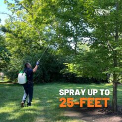 FlowZone Storm 2.5 Battery Powered Backpack Sprayer - Variable-Pressure 5-Position Electric Lawn & Garden Sprayer - 2.5 Gallon