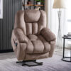 Bestier 40.9 in. W Khaki Power Lift Recliner Chair with Massage and Heating
