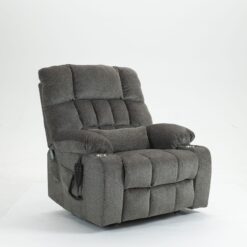LOVMOR Lift Chair for Big and Tall Person with Inconvenient Legs: High Density Foam Lift Sofa with Heat and Massage 2 Pockets 2 Cup Holder 2 Remote OKIN Motor