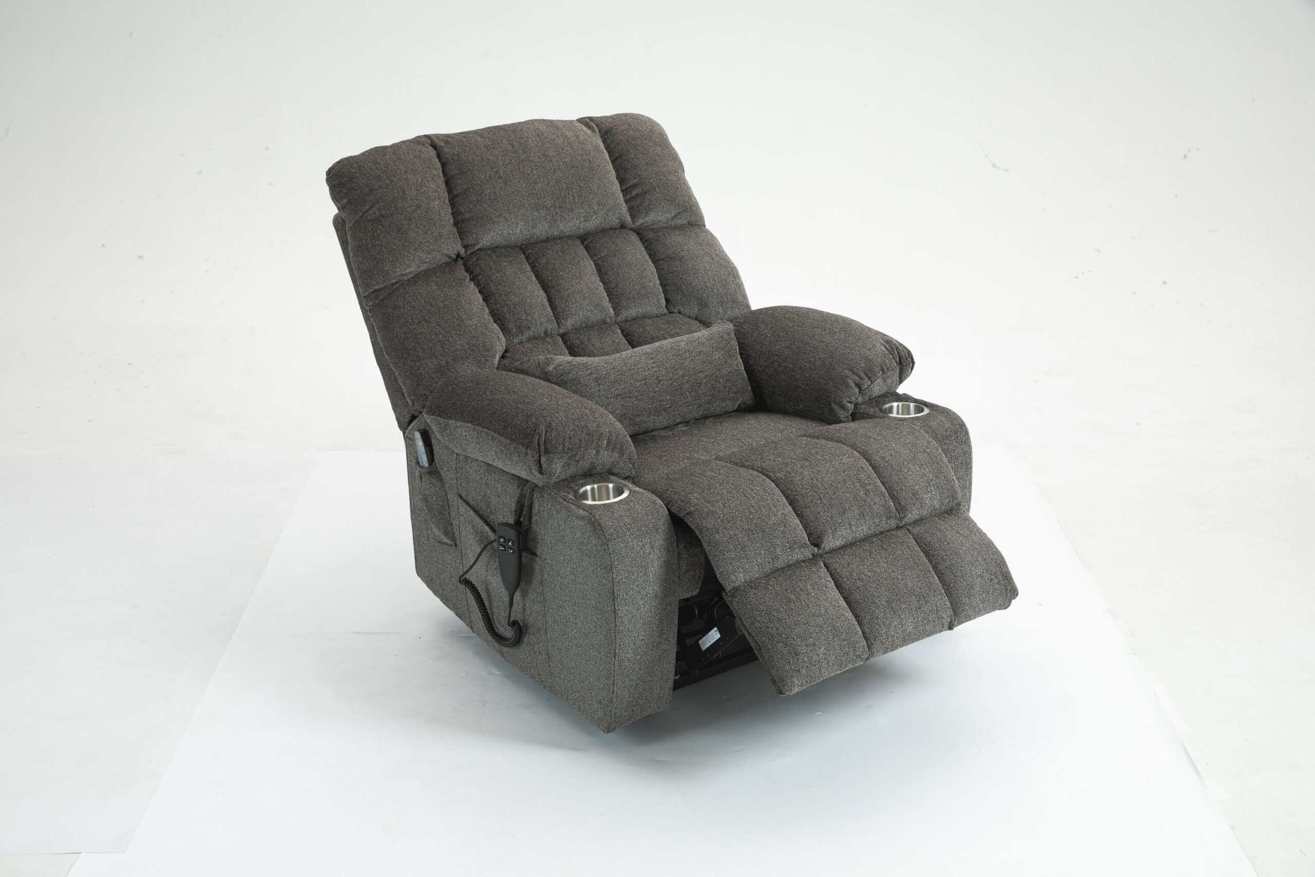 LOVMOR Lift Chair for Big and Tall Person with Inconvenient Legs: High Density Foam Lift Sofa with Heat and Massage 2 Pockets 2 Cup Holder 2 Remote OKIN Motor