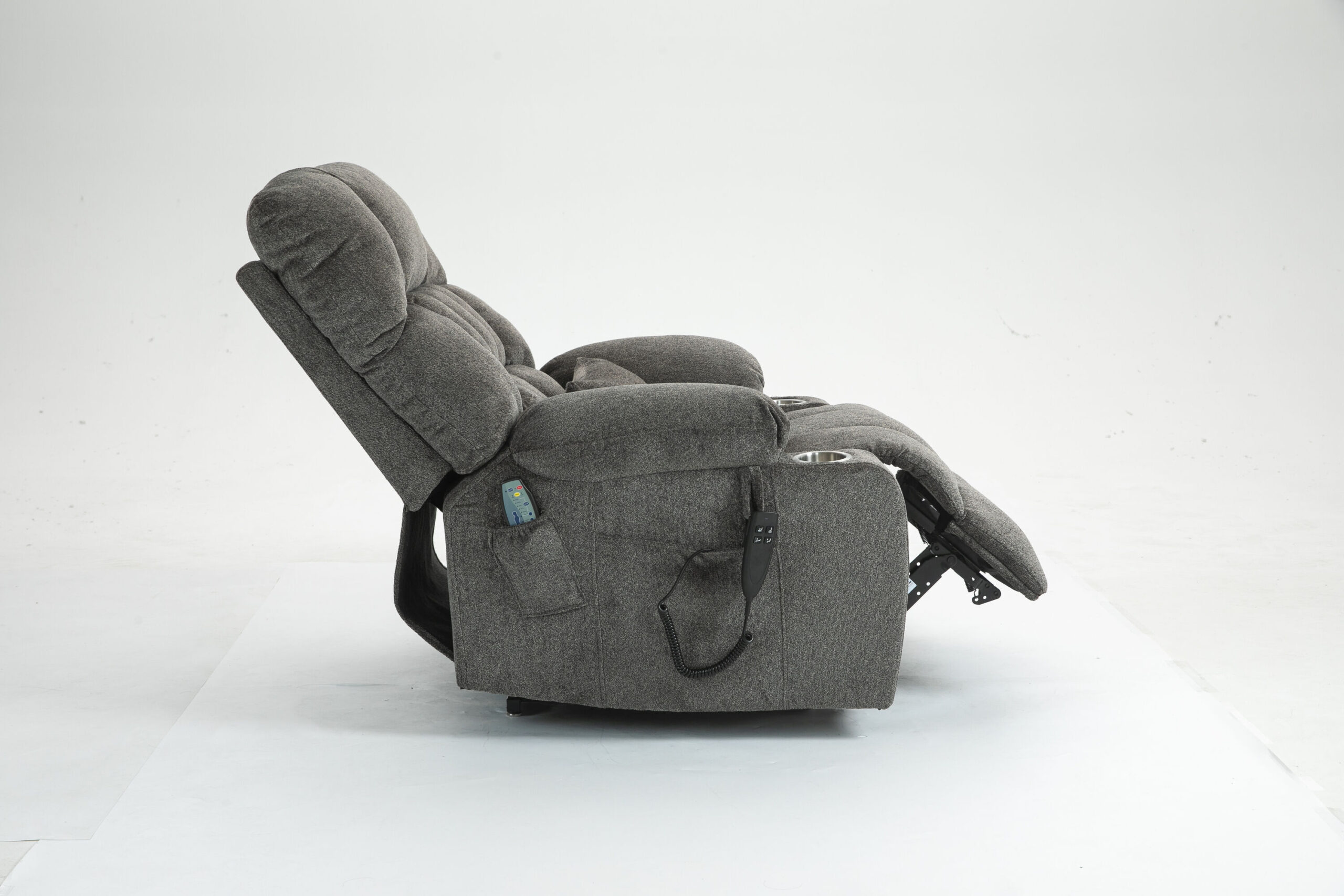 LOVMOR Lift Chair for Big and Tall Person with Inconvenient Legs: High Density Foam Lift Sofa with Heat and Massage 2 Pockets 2 Cup Holder 2 Remote OKIN Motor