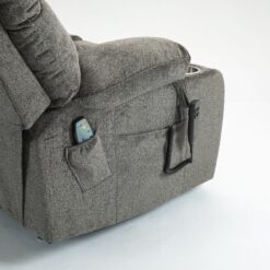LOVMOR Lift Chair for Big and Tall Person with Inconvenient Legs: High Density Foam Lift Sofa with Heat and Massage 2 Pockets 2 Cup Holder 2 Remote OKIN Motor