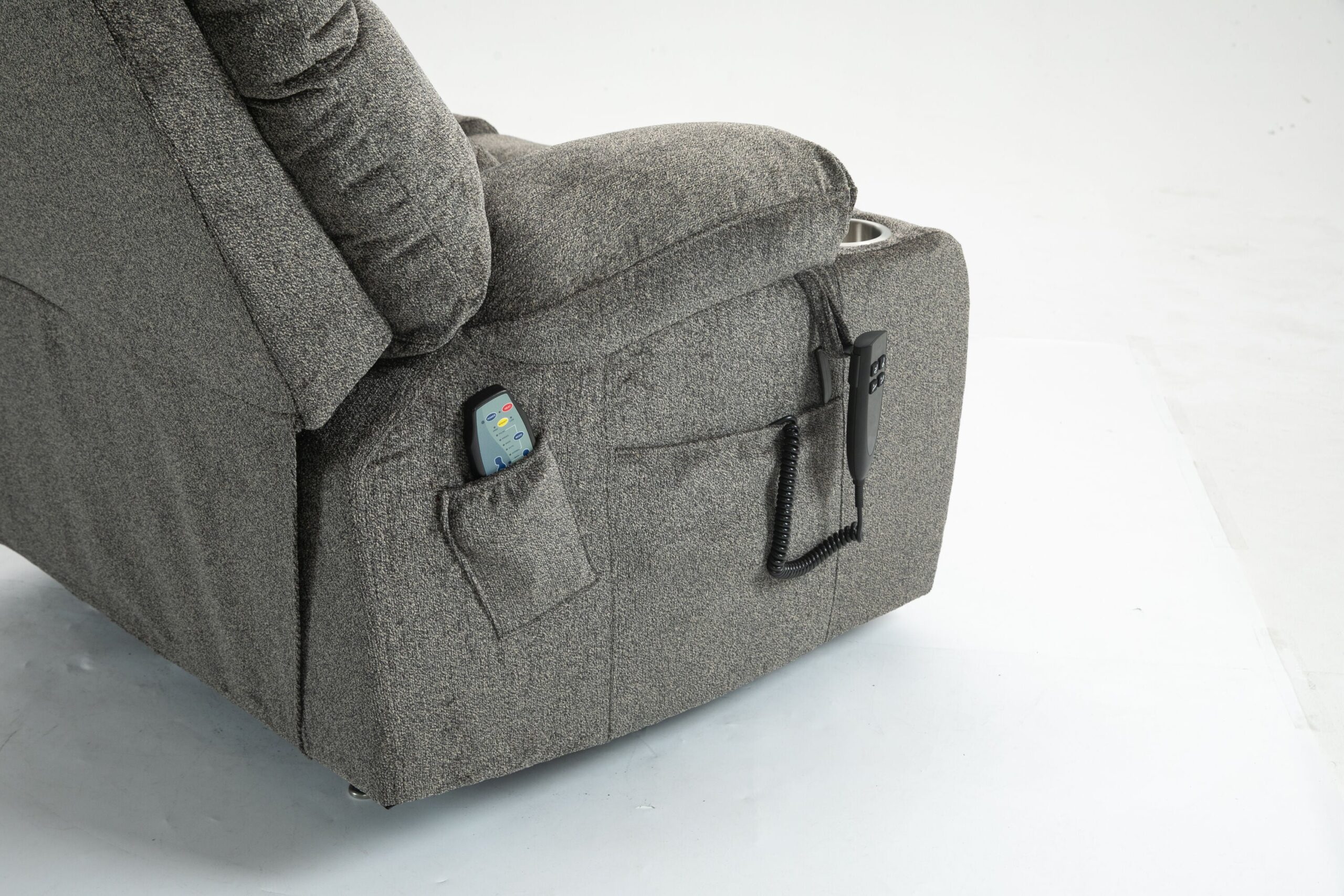 LOVMOR Lift Chair for Big and Tall Person with Inconvenient Legs: High Density Foam Lift Sofa with Heat and Massage 2 Pockets 2 Cup Holder 2 Remote OKIN Motor