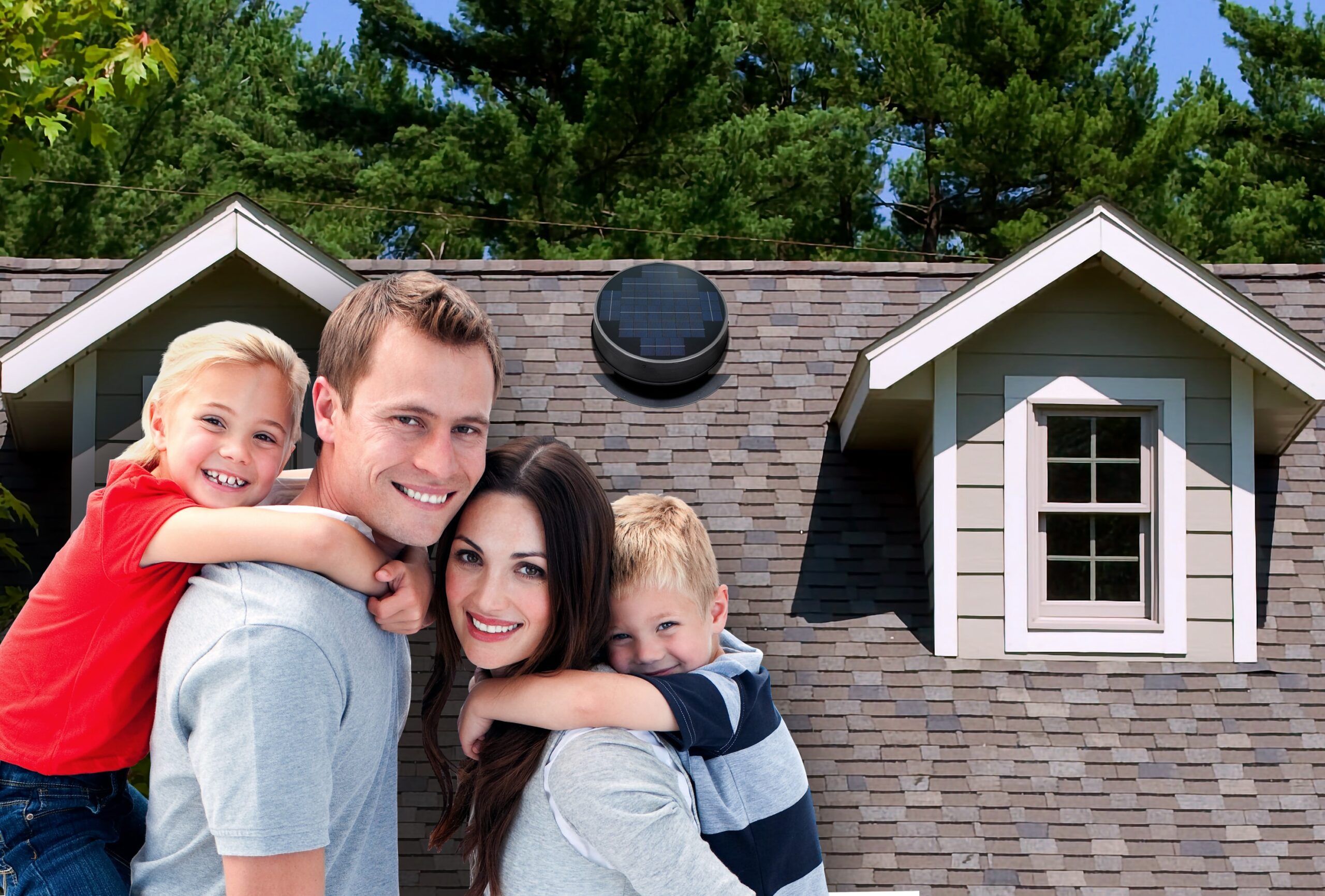 Skyview Solar Attic Fans Grey Aluminum Roll Power Roof Vent