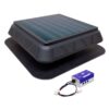Master Flow Green Machine 750 -CFM Black Plastic Solar Power Roof Vent