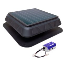 Master Flow Green Machine 750 -CFM Black Plastic Solar Power Roof Vent