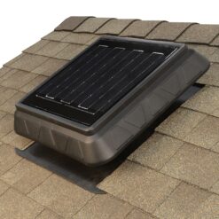 Master Flow Green Machine 750 -CFM Black Plastic Solar Power Roof Vent