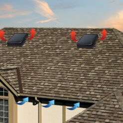 Master Flow Green Machine 750 -CFM Black Plastic Solar Power Roof Vent