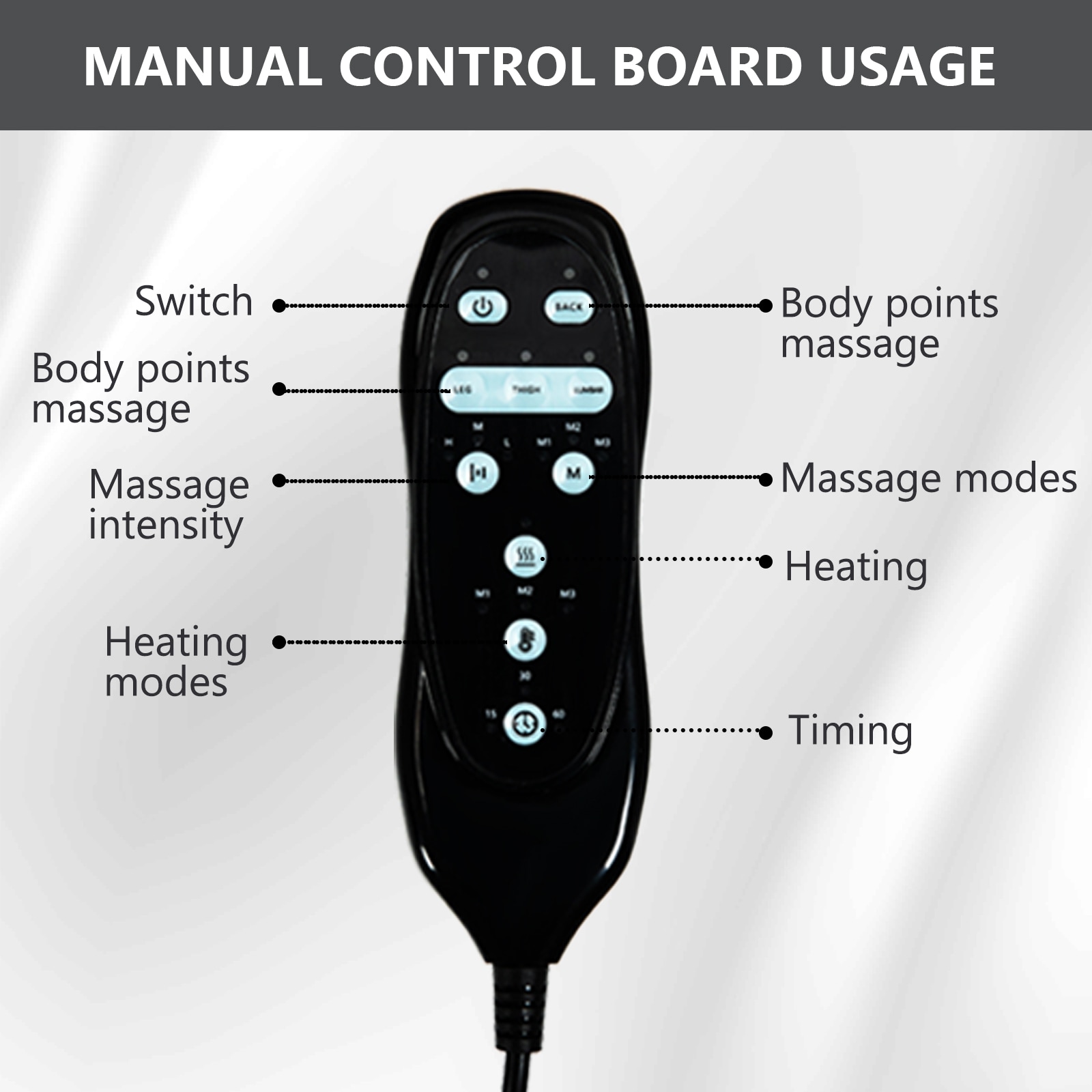 Huluwat Black Chenille Single Motor Power Lift Recliner Chair with Massage and Heat for Elderly Heavy Duty Motion Mechanism and One USB for Charging Max Reclining Angle 155