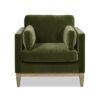Jennifer Taylor Home Knox 36-in W Farmhouse Olive Green Velvet Accent Armchair