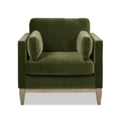 Jennifer Taylor Home Knox 36-in W Farmhouse Olive Green Velvet Accent Armchair
