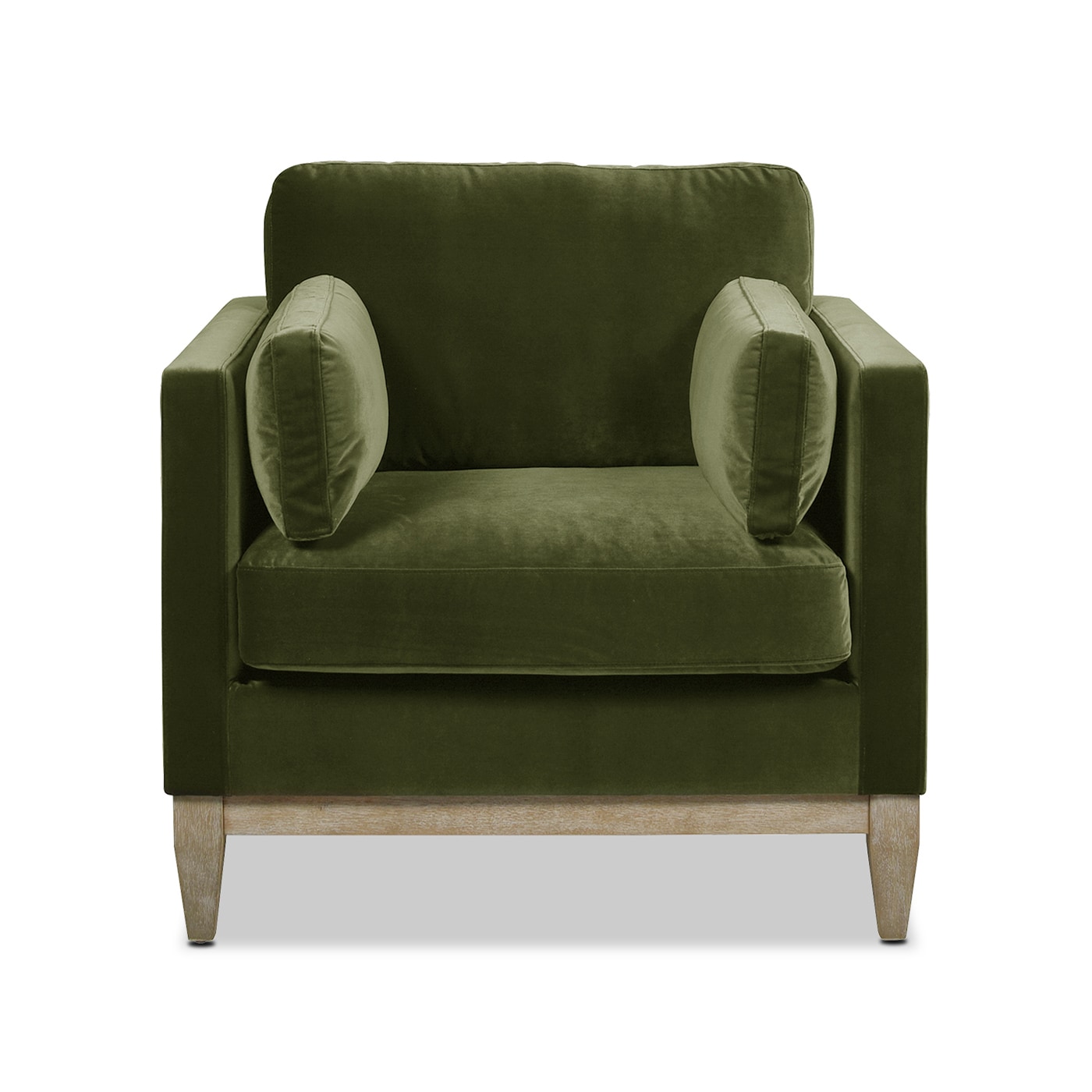 Jennifer Taylor Home Knox 36-in W Farmhouse Olive Green Velvet Accent Armchair