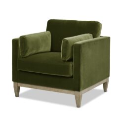 Jennifer Taylor Home Knox 36-in W Farmhouse Olive Green Velvet Accent Armchair