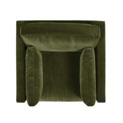 Jennifer Taylor Home Knox 36-in W Farmhouse Olive Green Velvet Accent Armchair