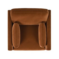 Jennifer Taylor Home 36 W Modern Burnt Orange Velvet Accent Armchair