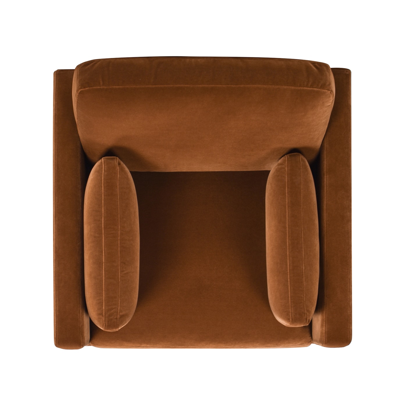 Jennifer Taylor Home 36 W Modern Burnt Orange Velvet Accent Armchair