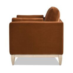 Jennifer Taylor Home 36 W Modern Burnt Orange Velvet Accent Armchair