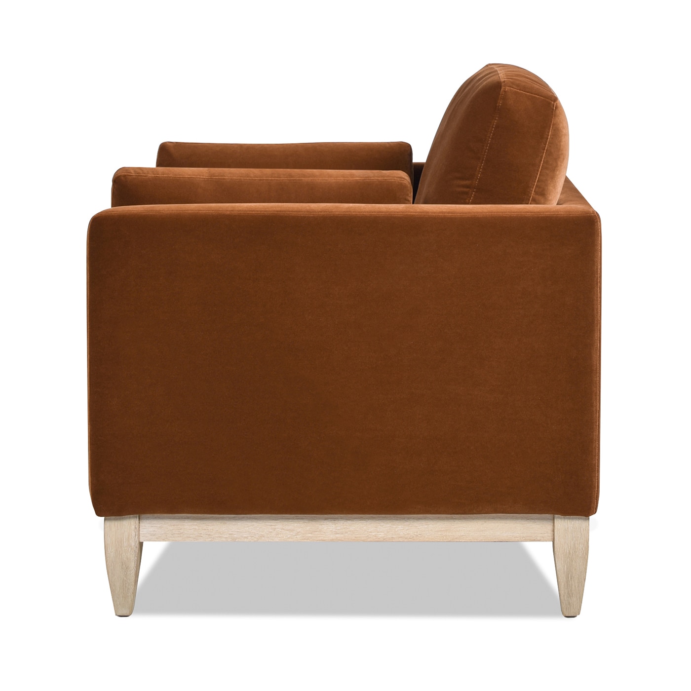 Jennifer Taylor Home 36 W Modern Burnt Orange Velvet Accent Armchair