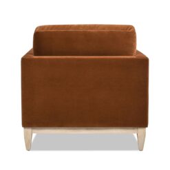 Jennifer Taylor Home 36 W Modern Burnt Orange Velvet Accent Armchair