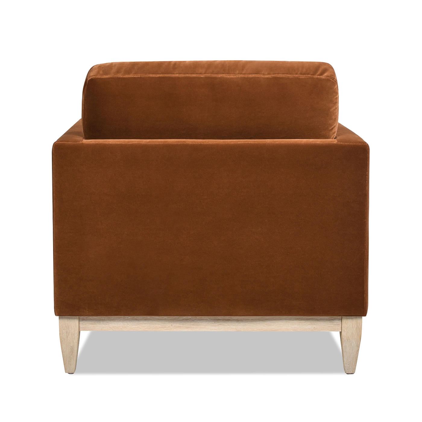 Jennifer Taylor Home 36 W Modern Burnt Orange Velvet Accent Armchair