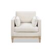 Jennifer Taylor Home Knox 36-in W Farmhouse French Beige Velvet Accent Armchair