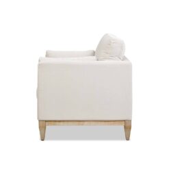 Jennifer Taylor Home Knox 36-in W Farmhouse French Beige Velvet Accent Armchair