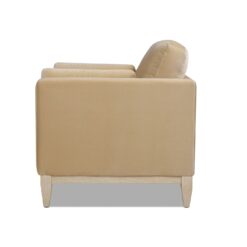 Jennifer Taylor Home Knox 36-in W Farmhouse Fawn Brown Velvet Accent Armchair