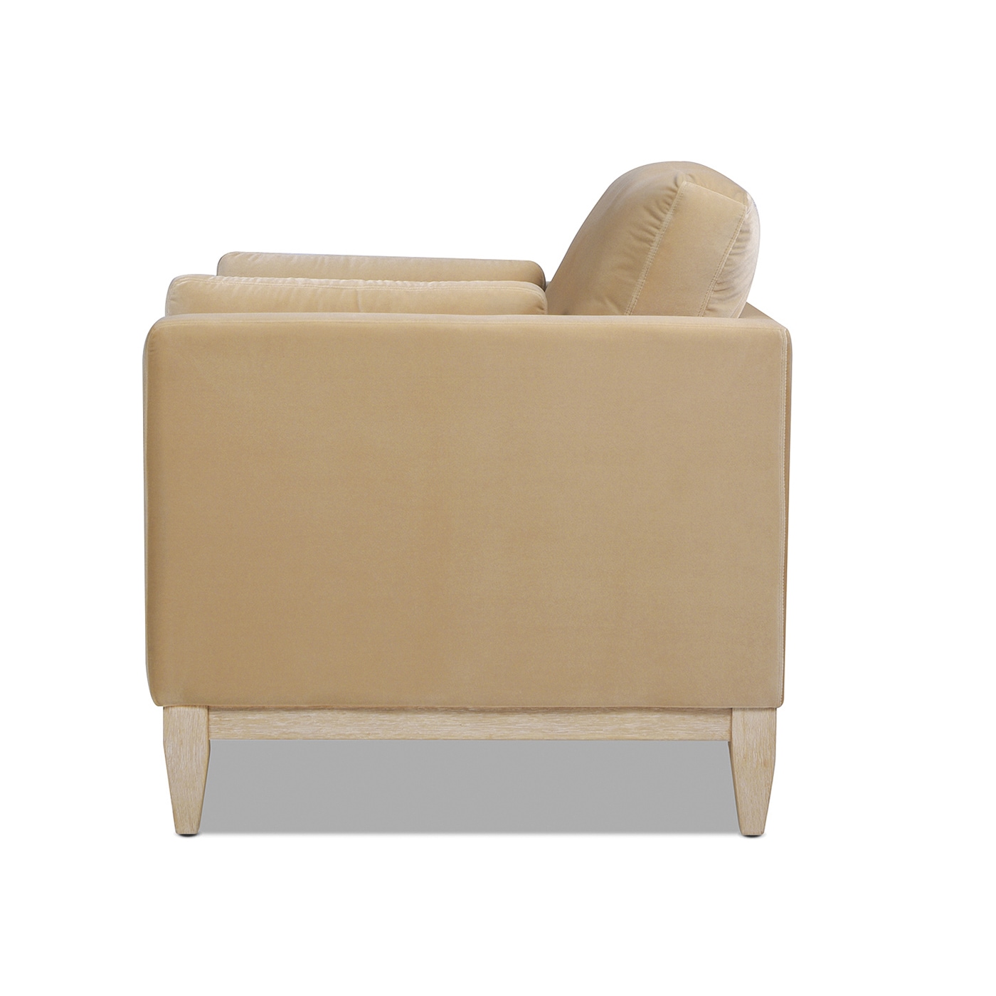 Jennifer Taylor Home Knox 36-in W Farmhouse Fawn Brown Velvet Accent Armchair