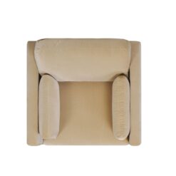 Jennifer Taylor Home Knox 36-in W Farmhouse Fawn Brown Velvet Accent Armchair