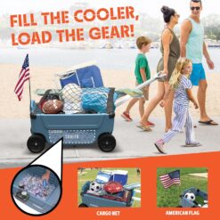 CUDDY Wagon Cooler – Premium Family Wagon and Gear Hauler with Built in 40 QT Cooler, Storage and Cup Holders