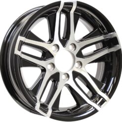 eCustomrim 2-Pack Aluminum Trailer Wheels 14X5.5 14 Inch 5 Lug 4.5 Center Altitude Black Rim 3.19 Center Bore